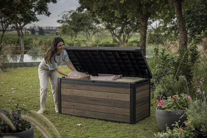 PRE ORDER: OCT. - Keter Signature 570L Storage Box - Walnut Look