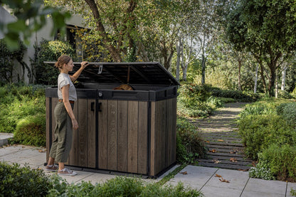 PRE ORDER: OCT. - Keter Signature Horizontal Shed - Walnut Look 2020L