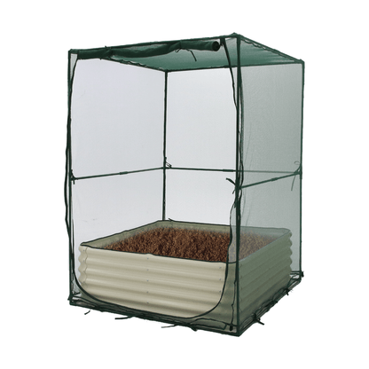 Raised Bed (1.25m2 - Height 43cm) with Net Crop Cage (1.25m2 x 1.8m High) - mazeproducts