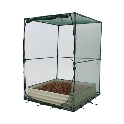 Raised Bed (1.25m2 - Height 29cm) with Net Crop Cage (1.25m2 x 1.8m High) - mazeproducts