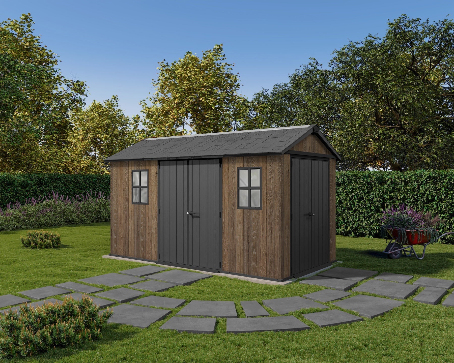 PRE ORDER: OCT. - Keter Apex Double Door Shed 7.5x13 (2.3 x 4.0m)