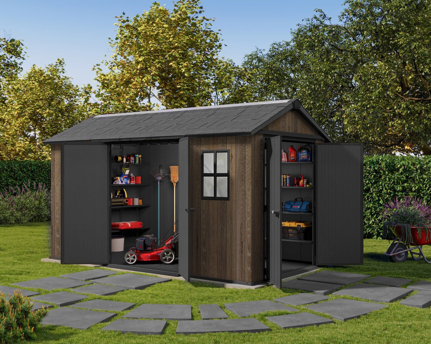PRE ORDER: OCT. - Keter Apex Double Door Shed 7.5x13 (2.3 x 4.0m)