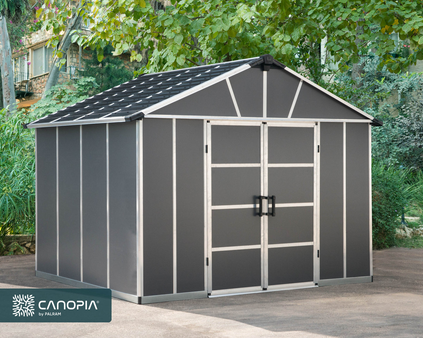 Yukon Garden Shed (NO FLOOR) 3.3m x 2.7m - Grey