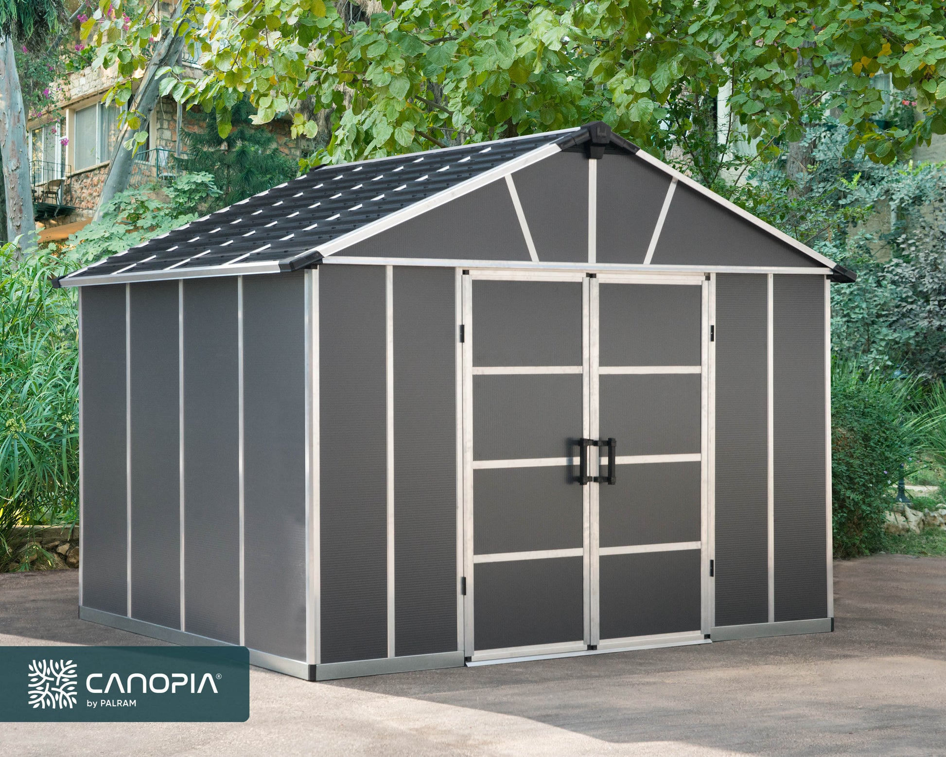Yukon Garden Shed (NO FLOOR) 3.3m x 2.7m - Grey