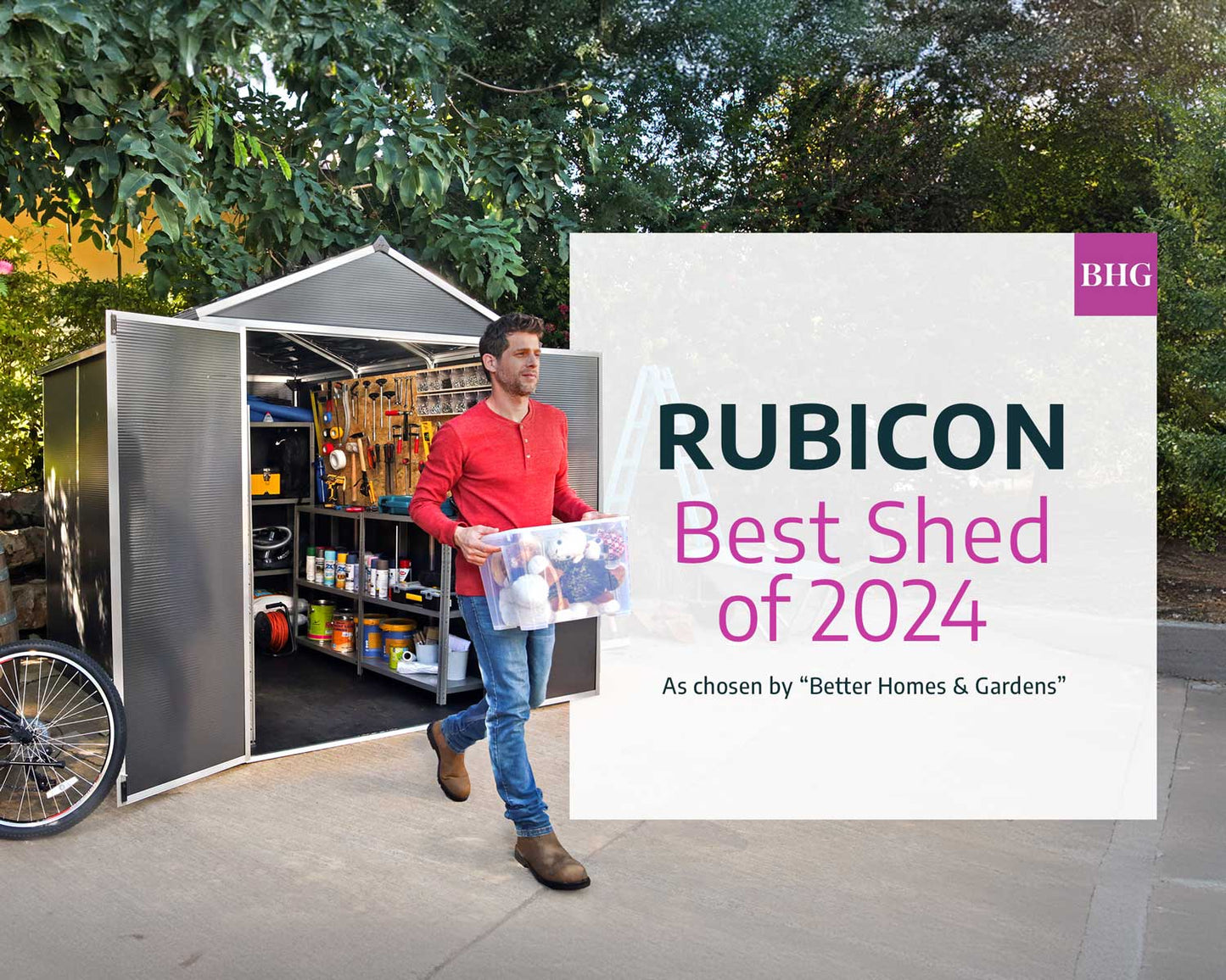 Rubicon Garden Shed 2.4m x 3m - Grey