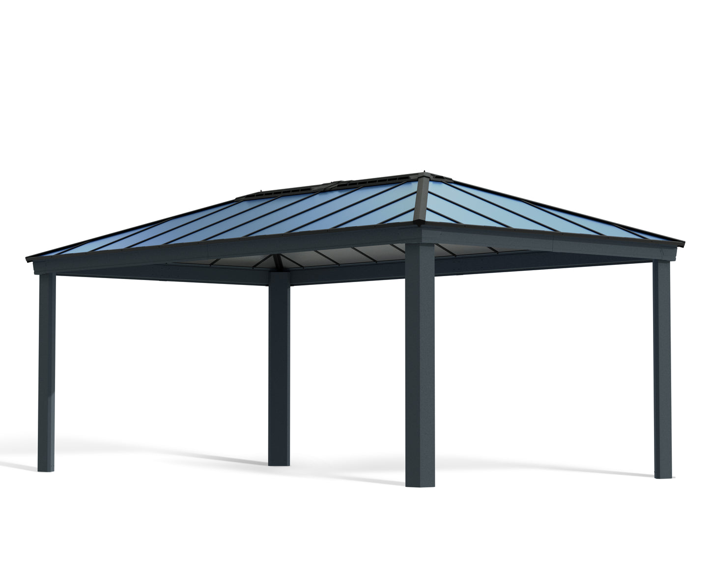 Dallas Gazebo 3.6m x 6.1m - Grey Frame With Grey Roof