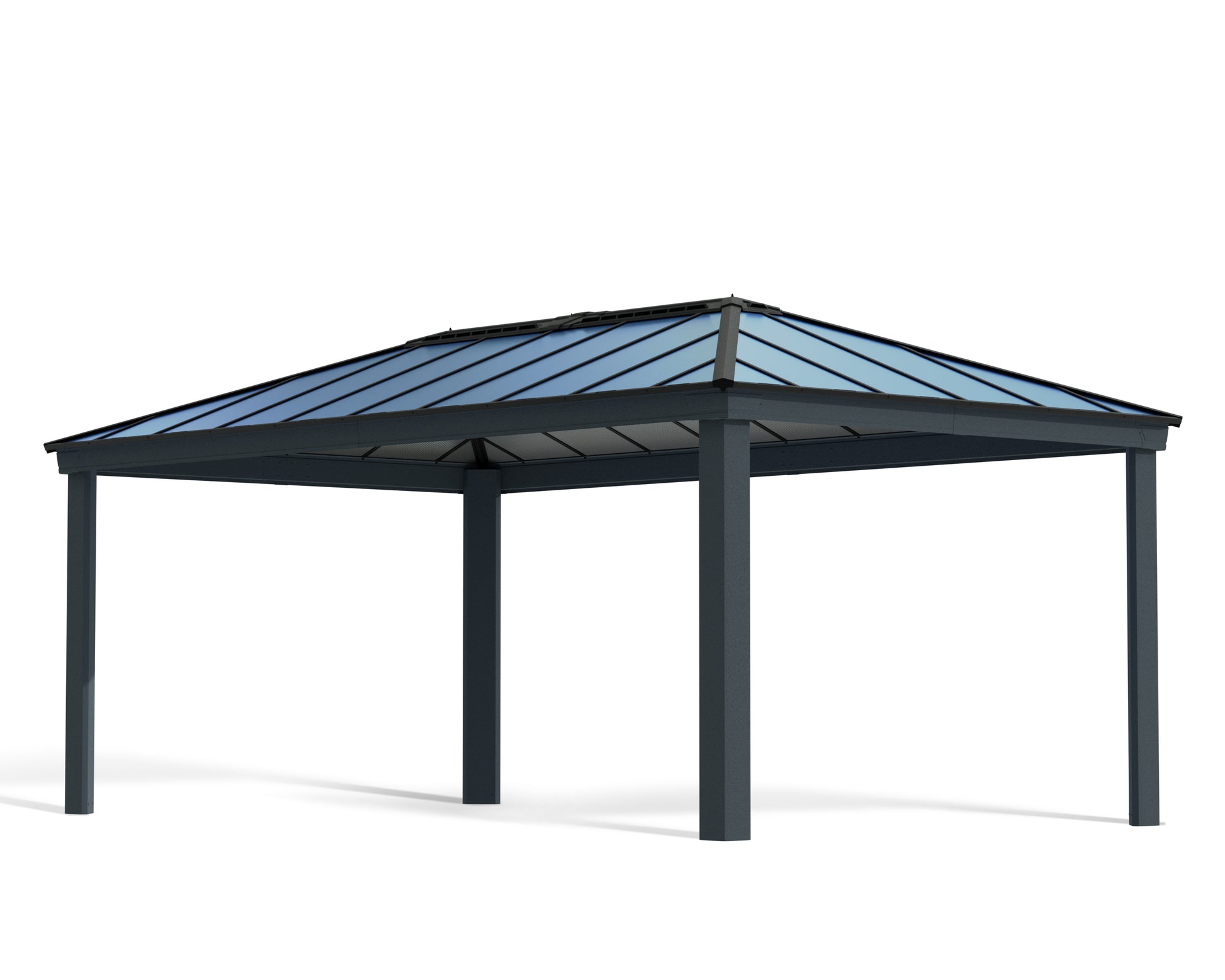 Dallas Gazebo 3.6m x 6.1m - Grey Frame With Grey Roof