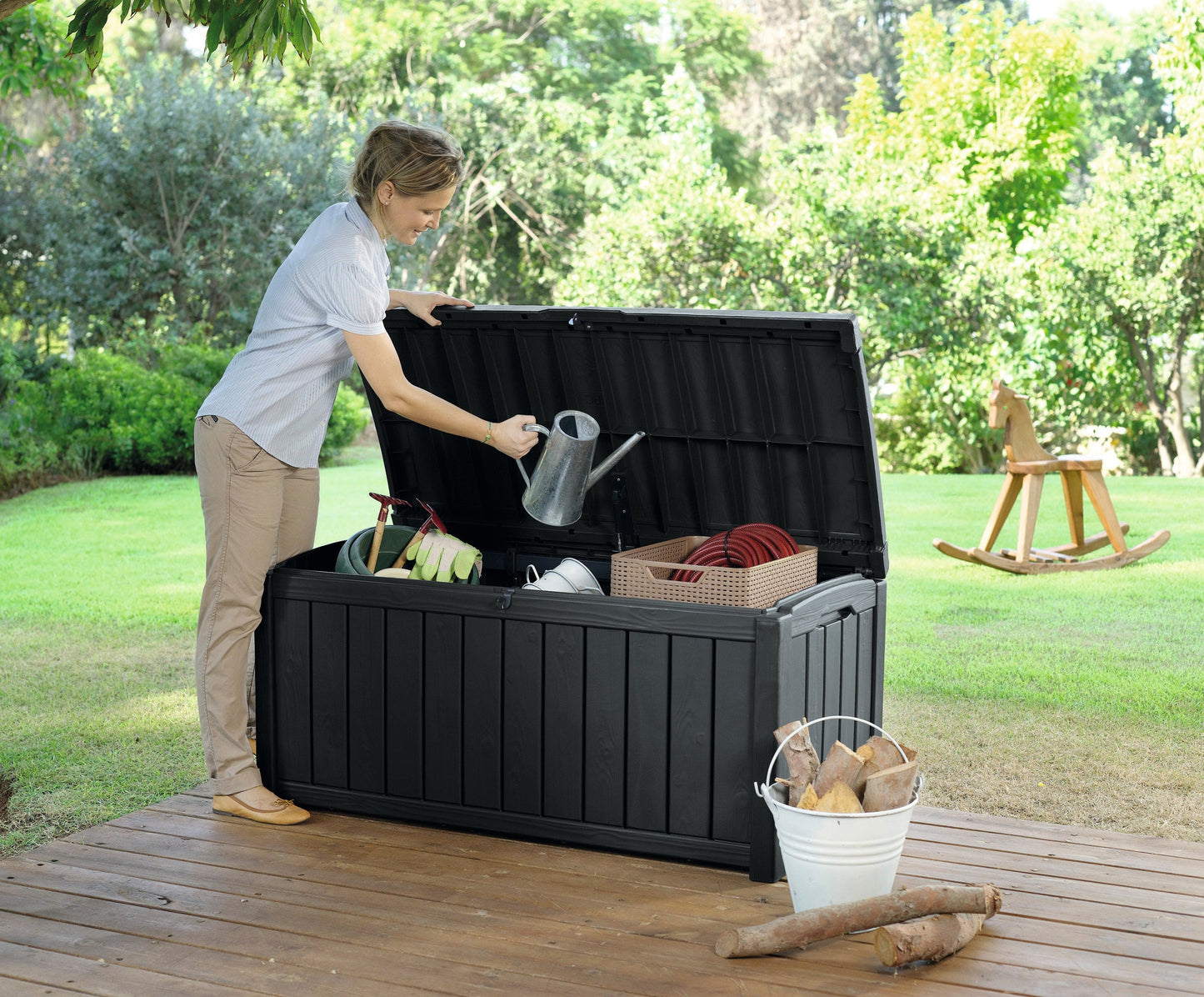 PRE ORDER: SEP. - Keter Glenwood 390L Storage Box - Graphite