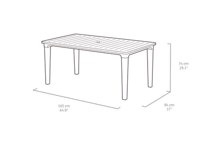 Keter Futura Iowa Dining Set - Graphite