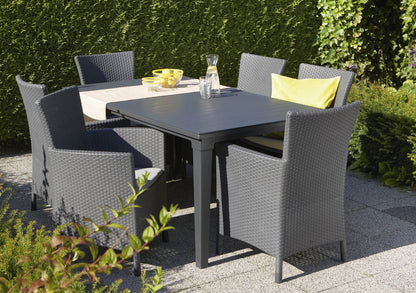 Keter Futura Iowa Dining Set - Graphite