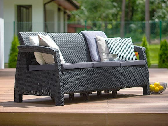 PRE ORDER: OCT. - Keter Corfu 3 Seater Sofa