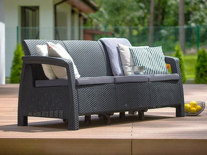 PRE ORDER: OCT. - Keter Corfu 3 Seater Sofa