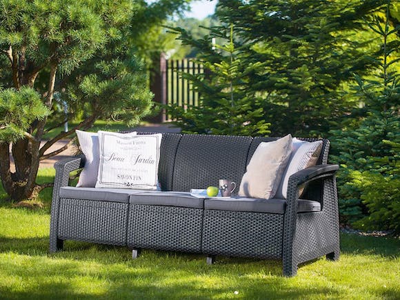PRE ORDER: OCT. - Keter Corfu 3 Seater Sofa