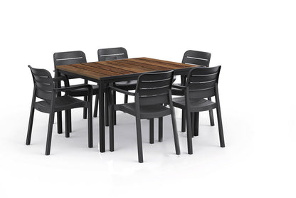 PRE ORDER: NOV. - Keter Signature Porto Dining Table - Walnut Look (1.6 x 0.9m)