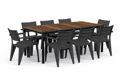 PRE ORDER: NOV. - Keter Signature Porto Dining Table - Walnut Look (2 x 0.9m)