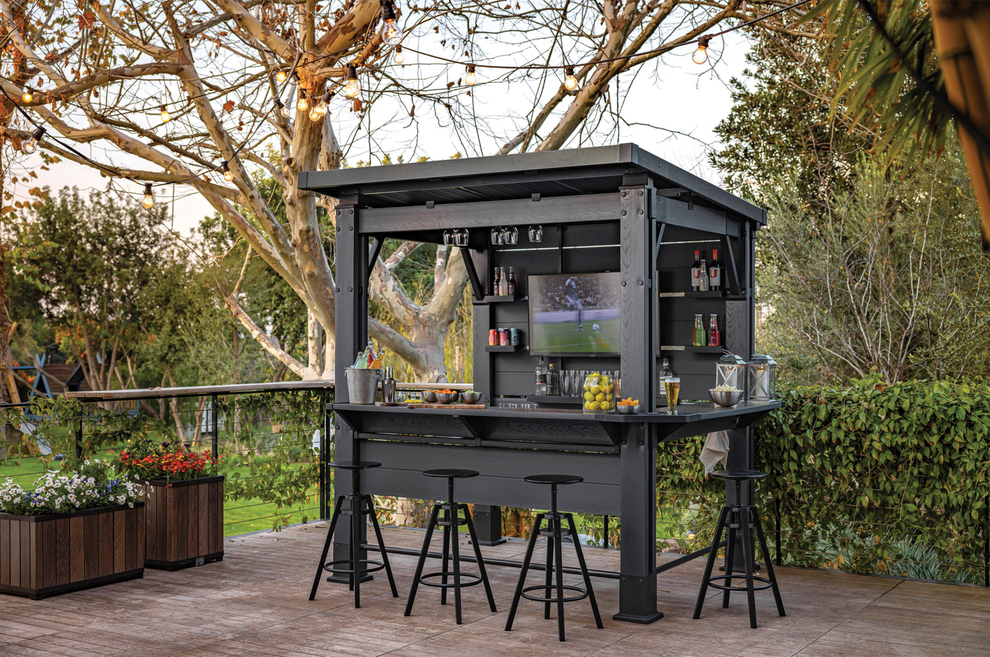 PRE ORDER: SEP. - Keter Bar Gazebo - Grey