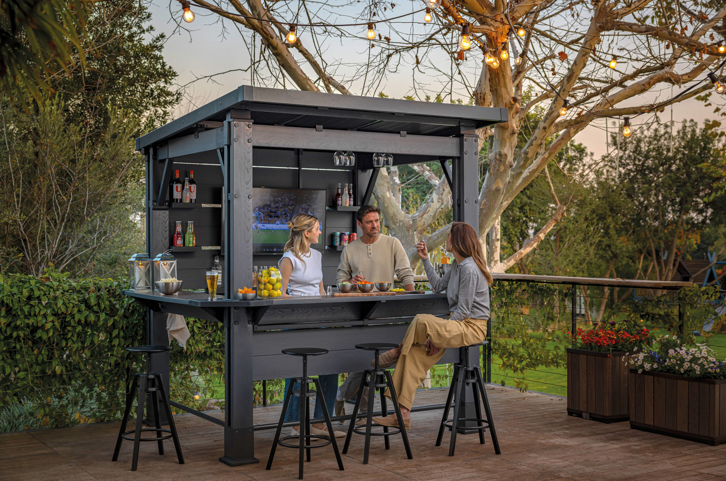 PRE ORDER: SEP. - Keter Bar Gazebo - Grey
