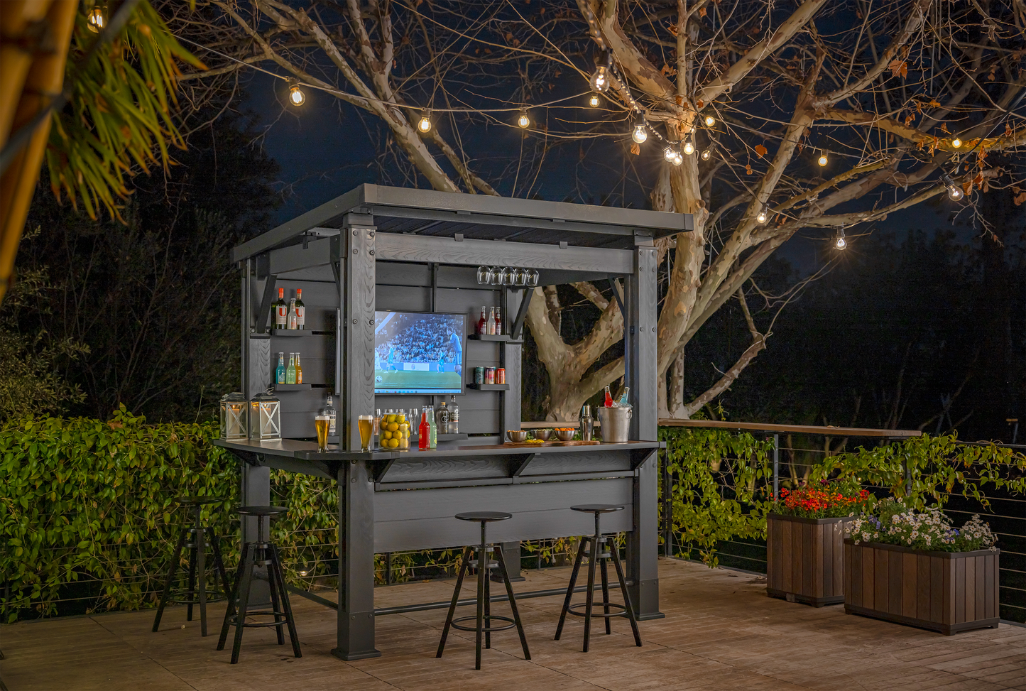 PRE ORDER: SEP. - Keter Bar Gazebo - Grey