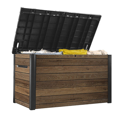 PRE ORDER: OCT. - Keter Signature 870L Storage Box - Walnut Look