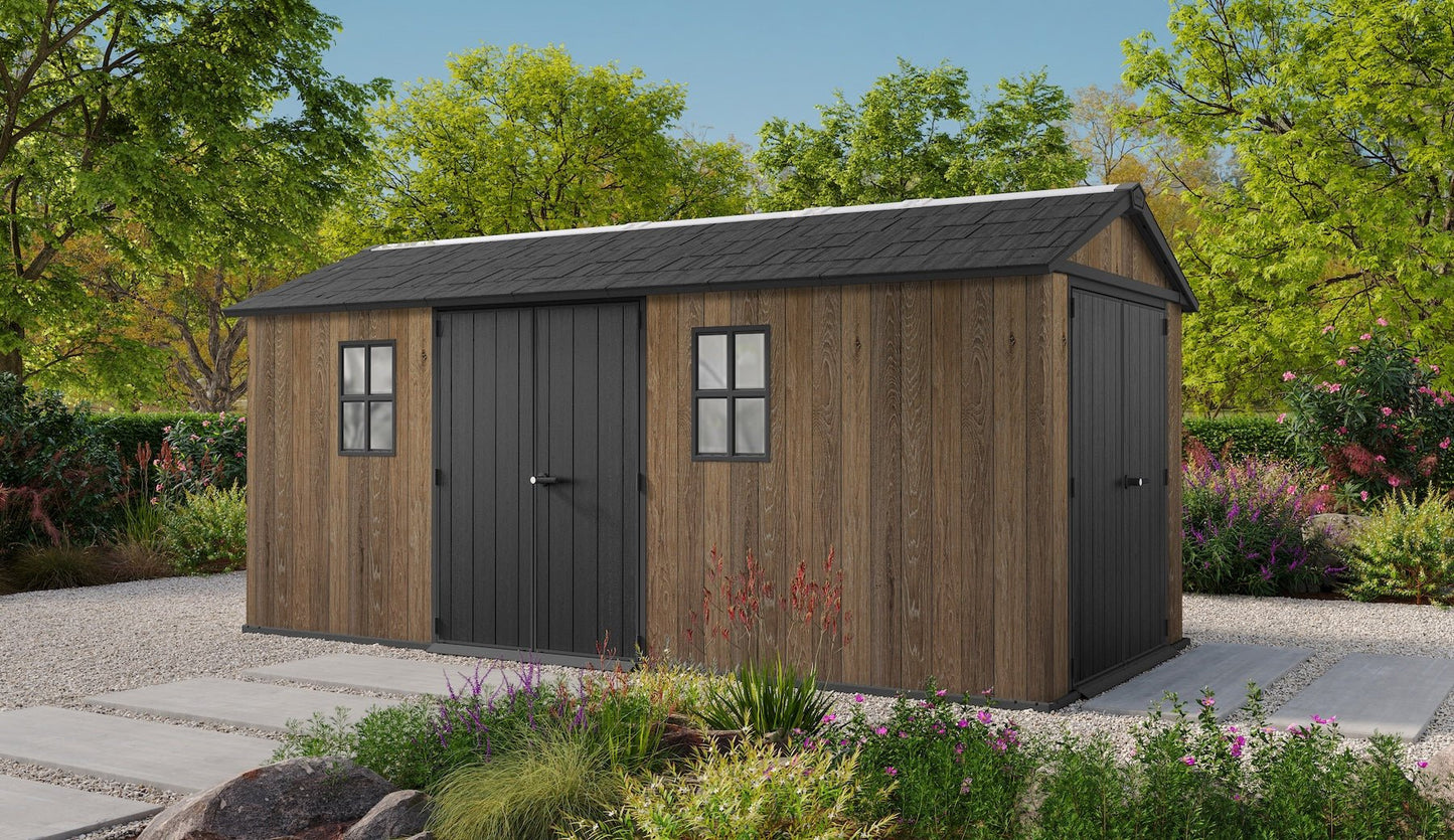 PRE ORDER: OCT. - Keter Apex Double Door Shed 7.5x17 (2.3 x 5.2m)