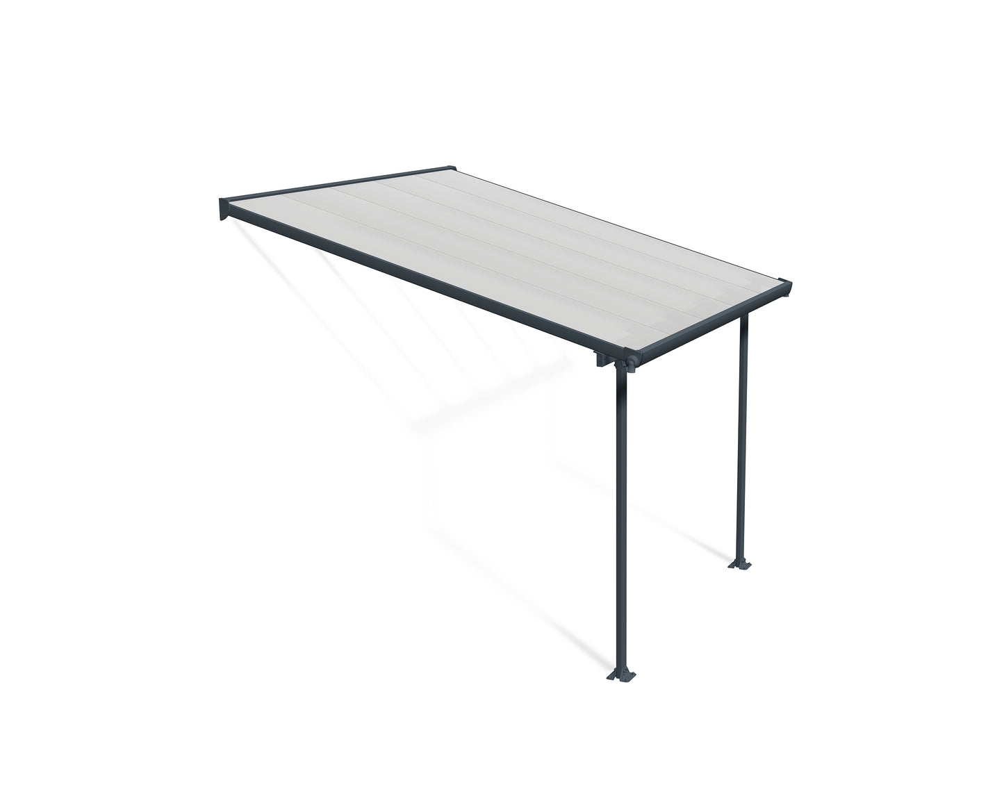 Feria Patio Cover 3.1m x 3m - Grey Frame With Clear Roof