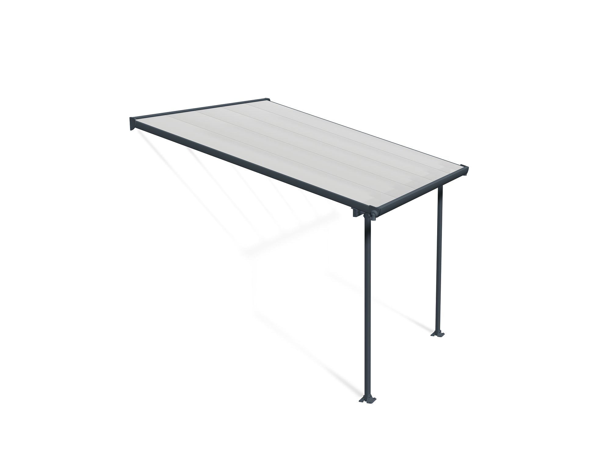 Feria Patio Cover 3.1m x 3m - Grey Frame With Clear Roof