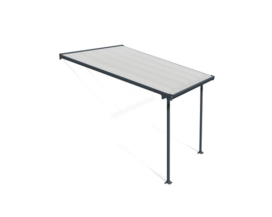 Feria Patio Cover 3.1m x 3m - Grey Frame With Clear Roof
