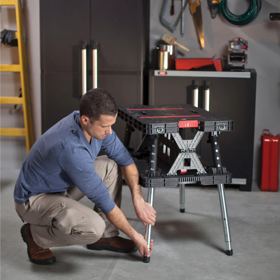 Keter Folding Work Table with Clamps