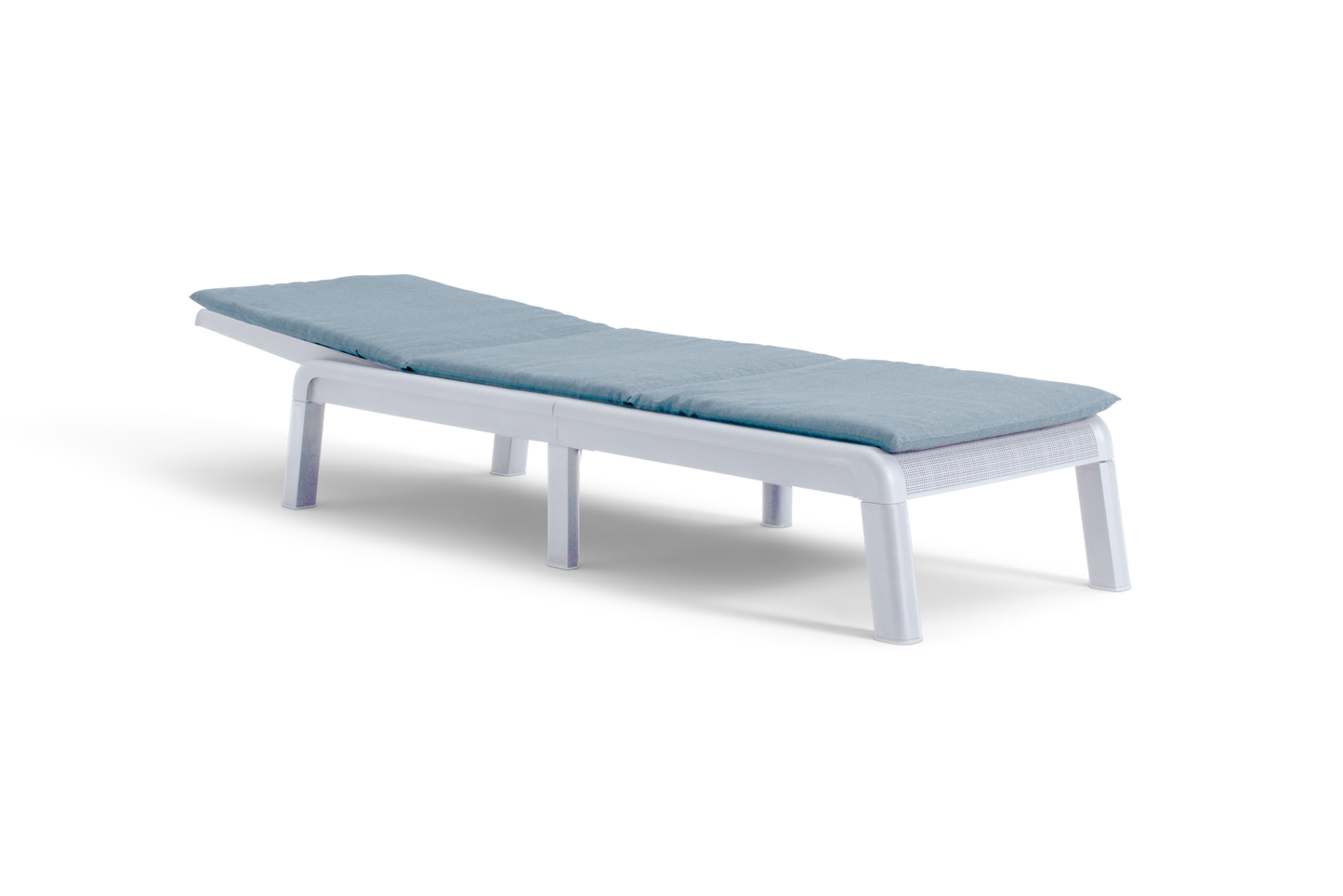 PRE ORDER: SEP. - Keter Mallorca Outdoor Sun Lounger with Cushions - White
