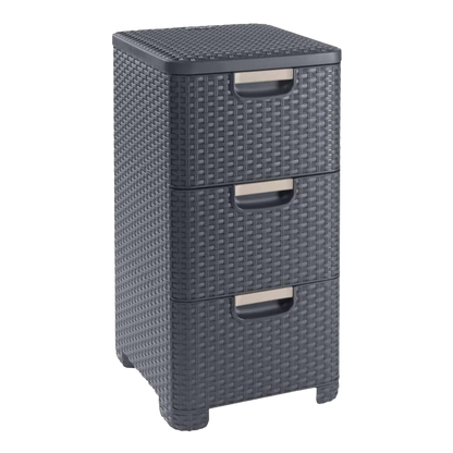 Curver Style Storage 3 Drawer Set - Grey (14L)