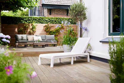 PRE ORDER: SEP. - Keter Mallorca Outdoor Sun Lounger - White