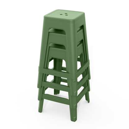 Keter Lucca Indoor/Outdoor Bar Stool - Green- 4 pack