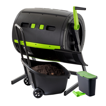245L MAZE Compost Tumbler (Mega Bundle, 9L caddy)