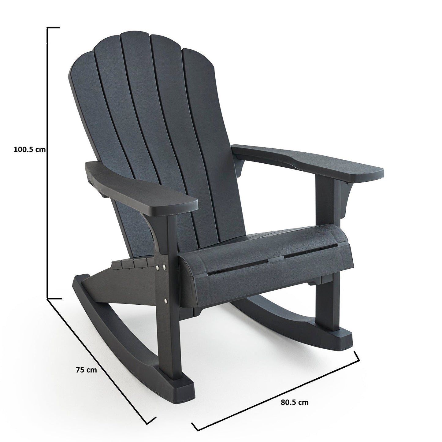 Keter Everest Rocking Adirondack Chair - Graphite