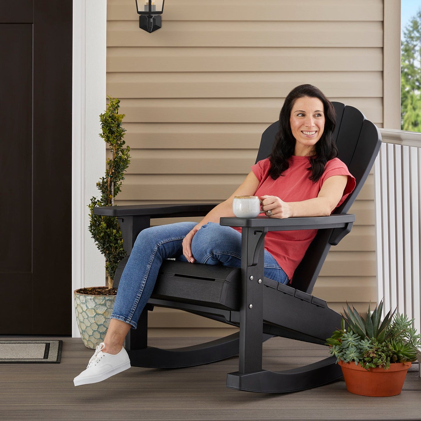 Keter Everest Rocking Adirondack Chair - Graphite