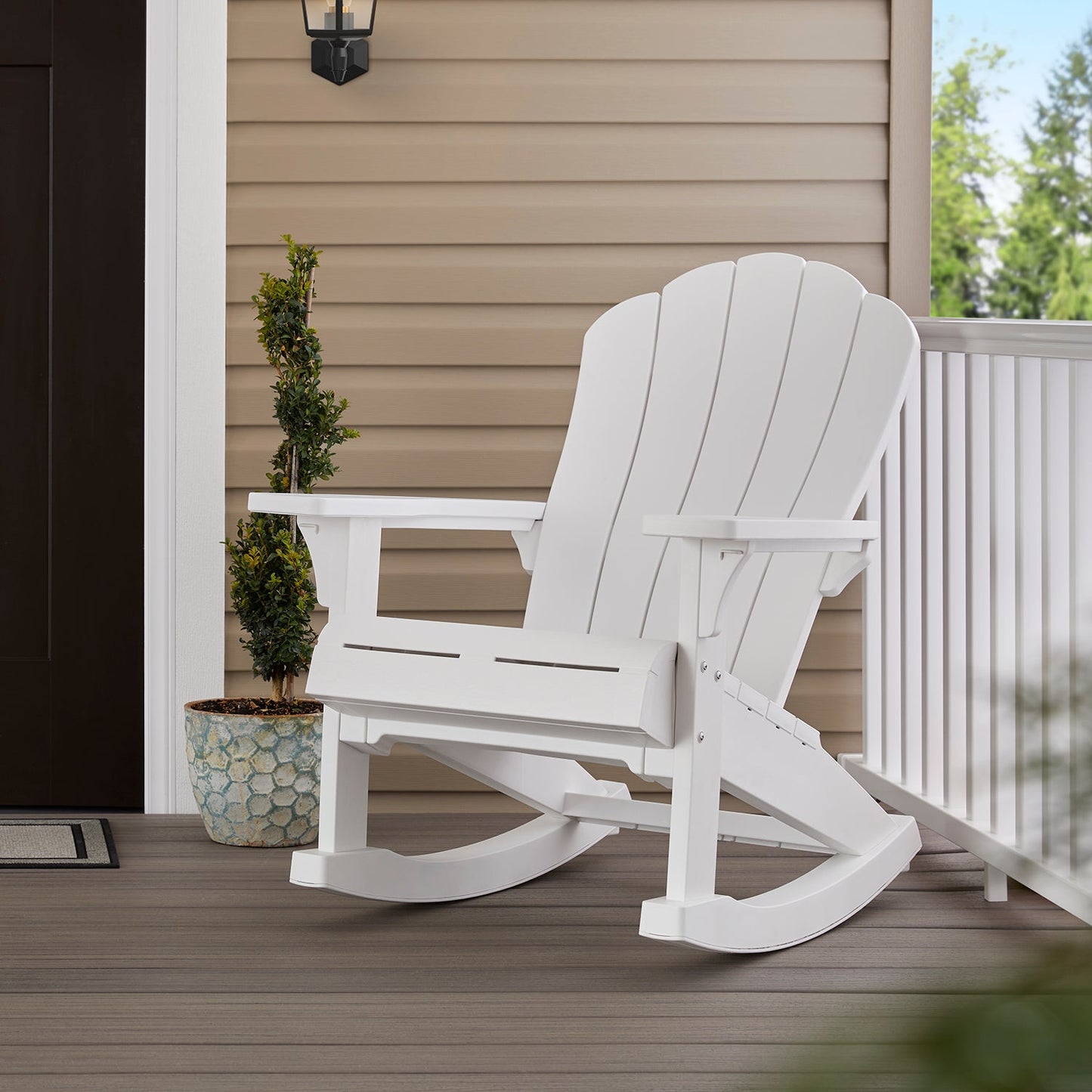 Keter Everest Rocking Adirondack Chair - White