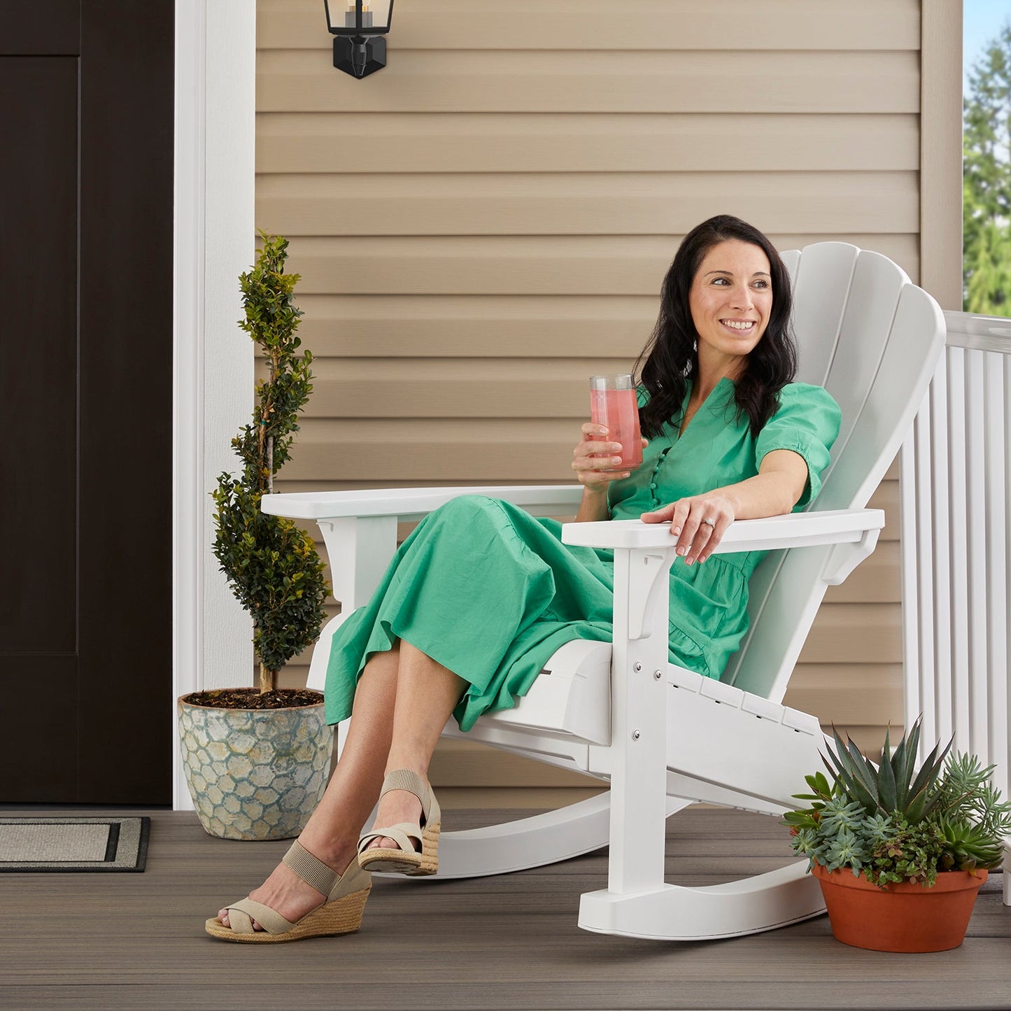 Keter Everest Rocking Adirondack Chair - White