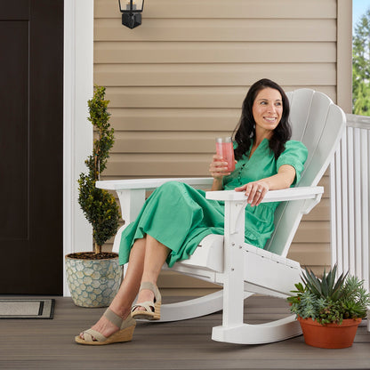 Keter Everest Rocking Adirondack Chair - White -  2 PACK