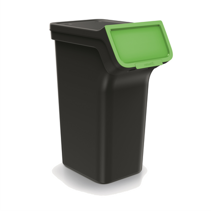 25L STACKBOX Q Waste Separation Bins - Set of 4 - Black