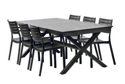 Keter Barcelona Metaline Extendable Dining Set - Black