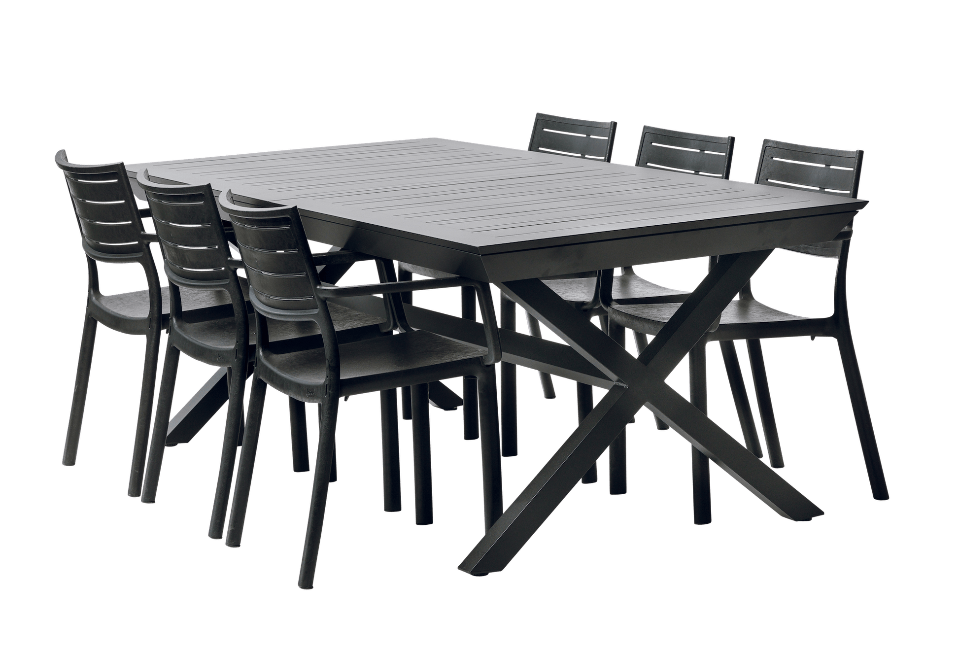 Keter Barcelona Metaline Extendable Dining Set - Black