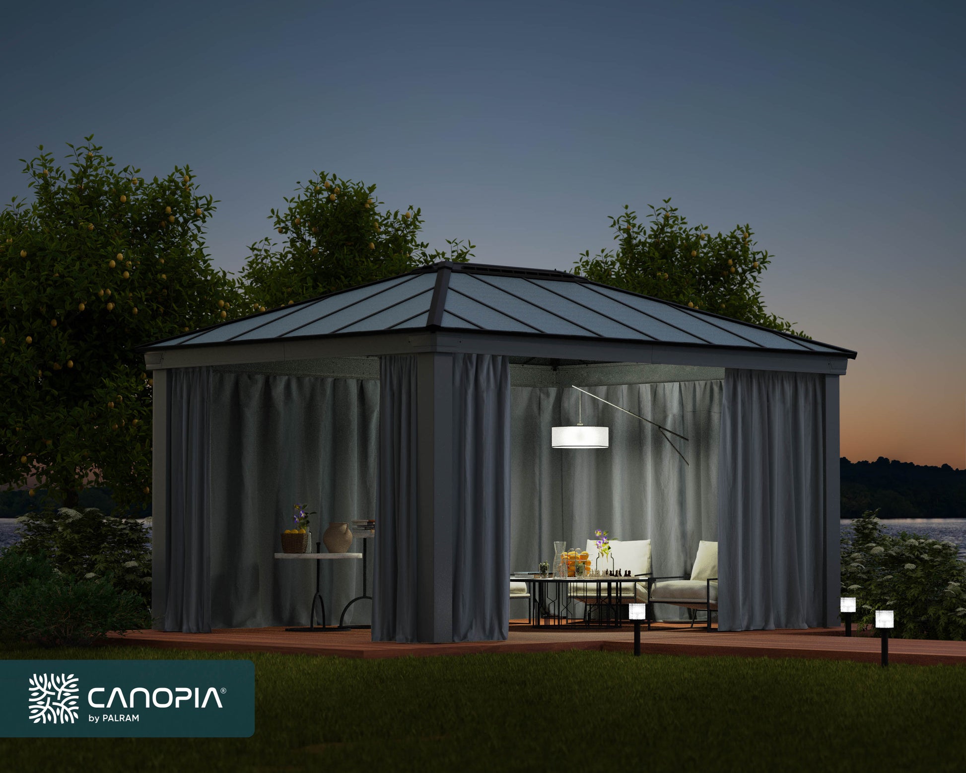 Curtain Set for Dallas Gazebo 3.6m x 4.8m
