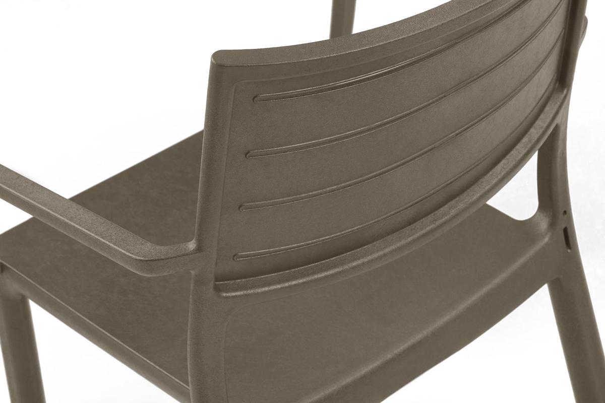 PRE ORDER: SEP. - Keter Metaline Metal Look Dining Chair: Cappuccino- 6 Pack