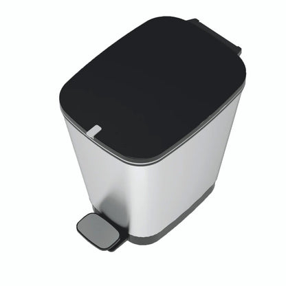 PRE ORDER: OCT. - Curver Chic 10L Pedal Bin - Steel Look