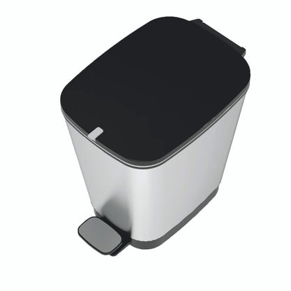 Curver Chic 35L Pedal Bin - Steel Look - mazeproducts