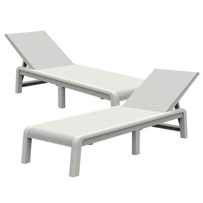 PRE ORDER: SEP. - Keter Mallorca Outdoor Sun Lounger - White