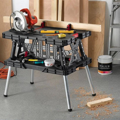 Keter Folding Work Table with Clamps
