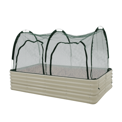 Raised Garden Bed (Height 43cm) with 2m Net Tunnel - mazeproducts