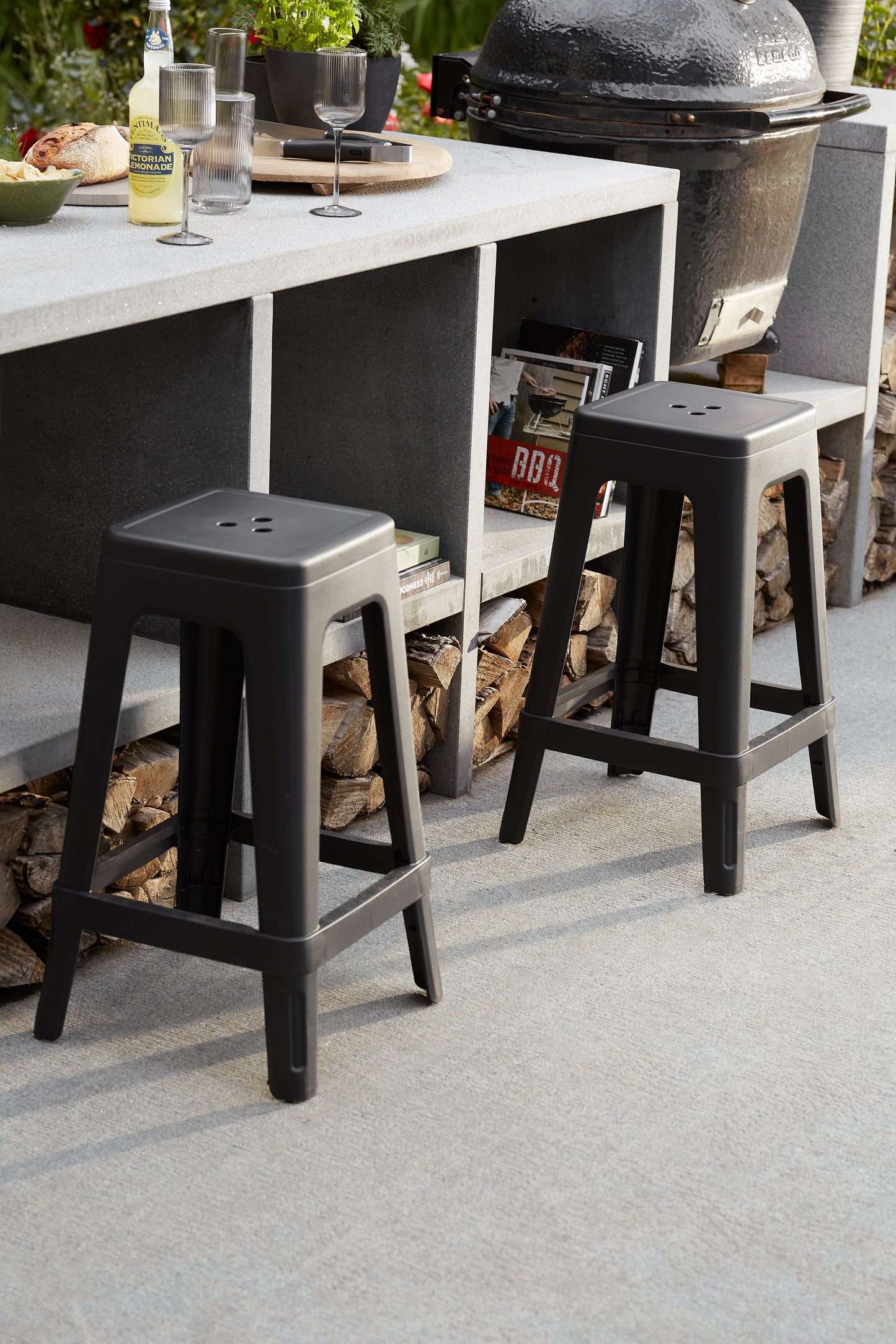 PRE ORDER: SEP. - Keter Lucca Indoor/Outdoor Bar Stool - 4 Pack