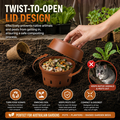 3.5L MINI Underground Composter / Worm Farm - 3 Pack